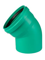 Codo macho-hembra 45° con junta elástica PP-MD Ostendorf/Crearplast-KG 2000, DN/OD 400 mm